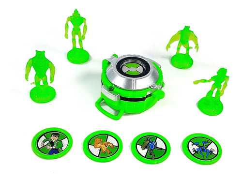 Reloj Ben 10 C/ Luces Y Sonido C/ Lanza Discos Y 4 Aliens