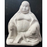 Escultura De Buda Em Porcelana Vidrificada