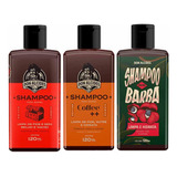 Kit 3x Shampoo Para Barba Negra Coffee Guaraná Don Alcides