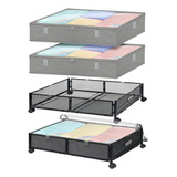 2 Contenedores Plegable Organizador Zapatera Cama De Metal