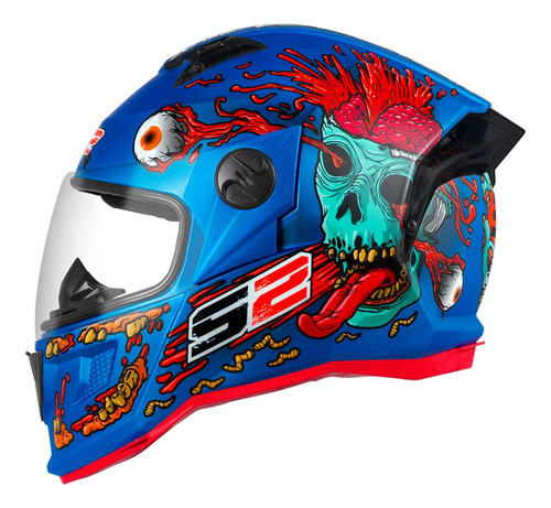 Lançamento Exclusivo Capacete Fechado Moto Pro Tork  Zombie