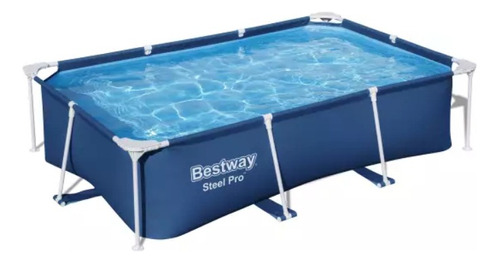 Pileta Estructural Rectangular Bestway 56403 Con Capacidad De 2300 Litros De 2.59m De Largo X 1.7m De Ancho De 0cm De Diámetro  Azul Oscuro