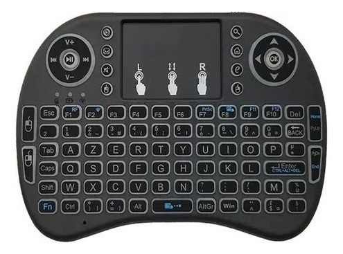 Mini Teclado Inalambrico Touch Pad Bluetooth Color Del Teclado Negro