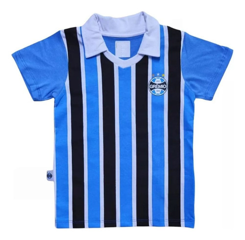 Camisa Infantil Grêmio Polo Listrada Retrô Oficial