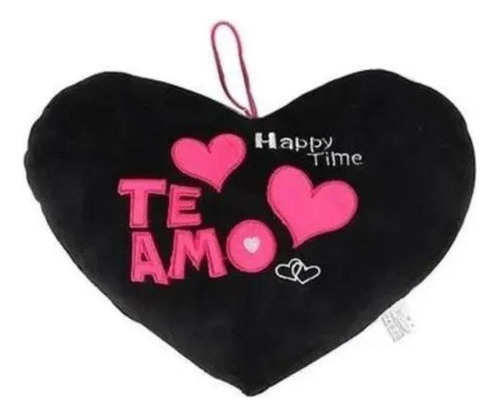 Cojín Negro Te Amo 40cm Amor San Valentín Regalos