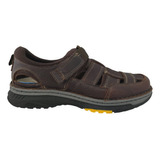 Sandalias Cerradas Hombre Confort Lobo Solo 6517 Piel Café