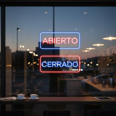 Letrero Led Abierto-cerrado Neón Flex: Personalizado Kit | Meses sin interés