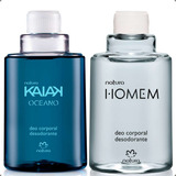 Kit Refil Desodorante Kaiak Oceano + Natura Homem 100ml Cada