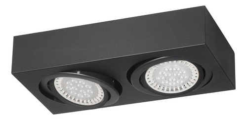 Spot Plafón Box 2 Luces Móvil Halospot Ar111 Eco