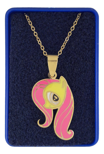 Dije Fluttershy My Little Pony + Cadenita 50cm + Estuche