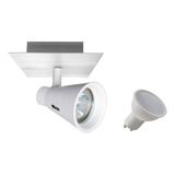 Aplique Spot Living Cocina Baño 1 Luz Blanco + Lampara 15w 