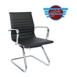 Silla Visita Minimalista Piel Italiana Premium Eames 