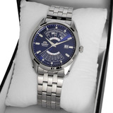 Relógio Orient Masculino Automático Clássico Ra-ba0003l10b Cor Da Correia Prata Cor Do Bisel Prata Cor Do Fundo Azul