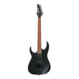 Guitarra Eléctrica Para Zurdo Ibanez Rg Standard Rg421 Superstrato De Meranti Black Flat Con Diapasón De Jatoba Asado