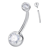 Orangelove G23 - Piercing Para Ombligo De Titanio Con Circon