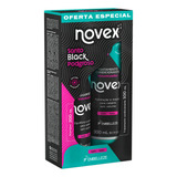 Kit Condicionador Shampoo Santo Black Novex Embelleze 300ml