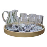 Set De Acrílico: 6 Vasos De 500 Ml + Jarra 1 L