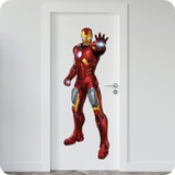 Vinilo Pared Puerta Vengadores Iron Man Tamaño Real