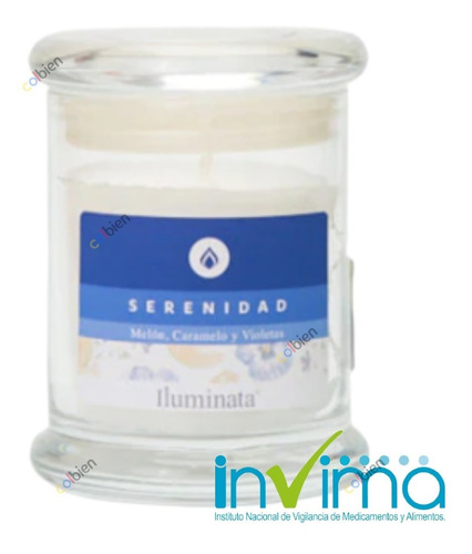 Velas Aromática En Envase Vidrio 120hrs De Uso | Serenidad