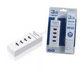 Hub 4 Puertos Usb 3.0 Extension Cable De 30cm Blanco