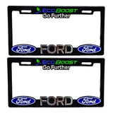  Portaplacas Premium Ford Eco Boost Juego 2 Piezas !!!!!!