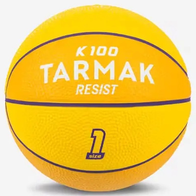 Minipelota de baloncesto K100 Rubber Tarmak, color amarillo | MercadoLibre