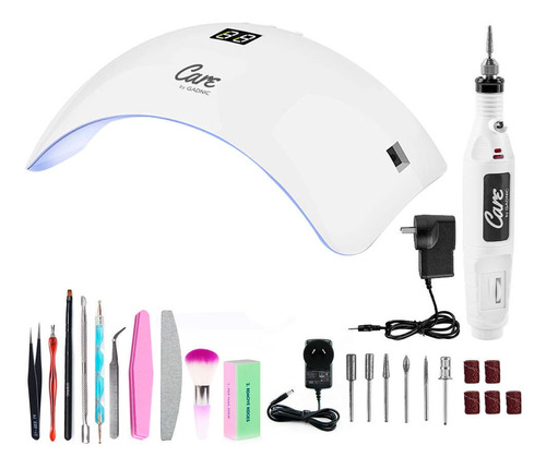 Kit Torno Para Manicura Portable + Cabina Uv Para Uñas 48w