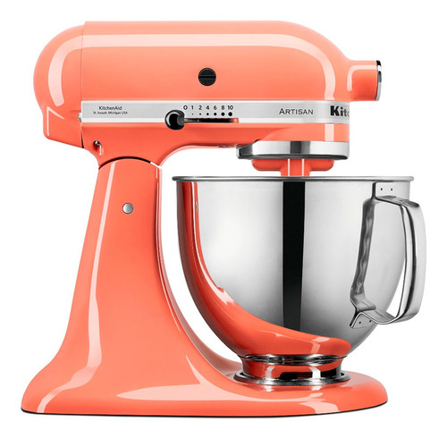 Batedeira Planetária Stand Artisan 110v Tangerine Kitchenaid