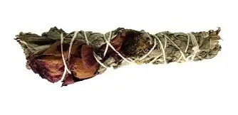 Sahumerio De Salvia Blanca Y Rosas Para Limpieza Energética