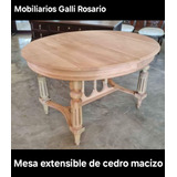 Galli Antigua Mesa Comedor Oval  Extensible Cedro Macizo 