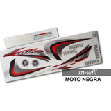 Kit De Calcos Tipo Original Yamaha Ybr 125 Ed Moto Negra