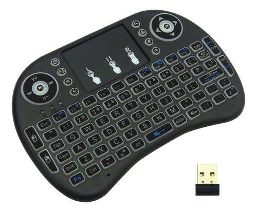 Mini Teclado Inalambrico Touchpad Para Smarttv, Tvbox, Pc.