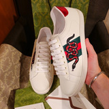 Tenis Gucci Gg Blanclos Clásico Serpiente En Talla Eur 41