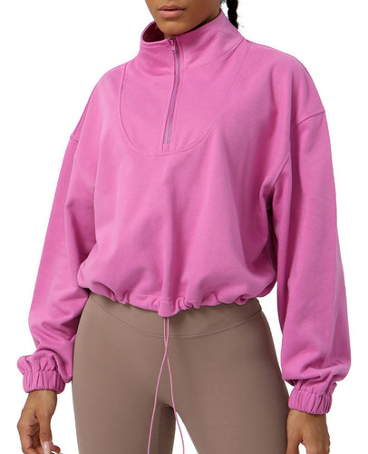 Sudadera Corta Mujer Tops Versátiles Entrenamiento Running