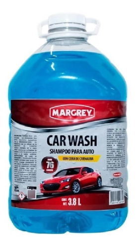 Shampoo Car Wash Con Cera Carnauba Margrey 3.8 Litros