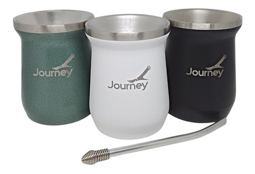 Mate Termico Journey Acero Inoxidable Bi Capa Con Bombilla