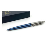 Boligrafo Parker Jotter Plateada Azul Lapicera Personalizada