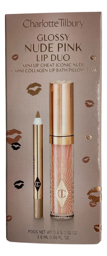 Conjunto Charlotte Tilbury Mini Glossy Pillow Talk R. Rose