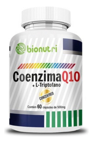 Coq 10 Coenzima Q10 + L-tripofano 500mg Bionutri Premium