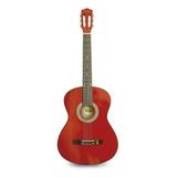 Guitarra De Madera 36  Funda Y Set De Cuerdas  Color Red