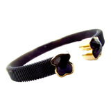 Oferta!! Brazalete Mesh Oso Tous Mujer Baño Oro 18k Negro