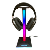 Soporte Para Auriculares Gamer Rgb Stand Headset 2 Usb Mic