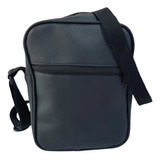 Morral Para Hombre Ecocuero Negro Con Correa Regulable