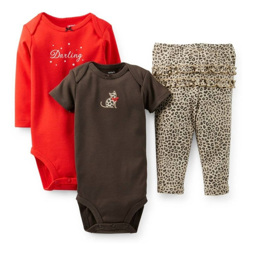 Carter´s Set 2-3 Piezas Bodies Pantalon Nena - Nene