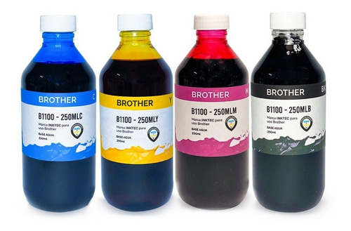 4 Tintas Genéricas De 250ml Brother Para Uso En T300 T710w.