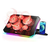 Base Enfriadora Laptop Cooling Pad, Keibn Rgb Lights Laptop