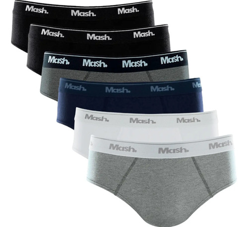 Kit 6 Cuecas Masculino Slip Mash De Algodão | Frete grátis