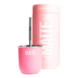 Mate Acero Inoxidable Termico + Bombilla Matte Rosa - Regalo