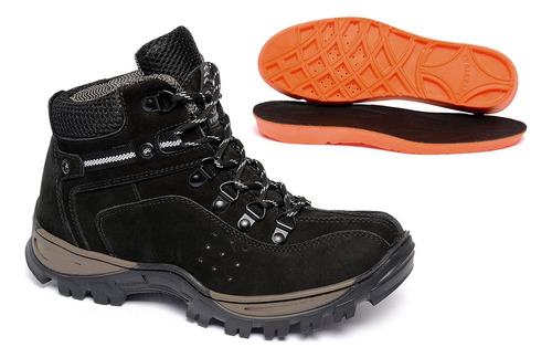 Kit Bota Adventure Botina Coturno Couro Tamanho Especial