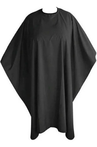 Capa Negra De Peluquería Impermeable De Tintura 145x140cm